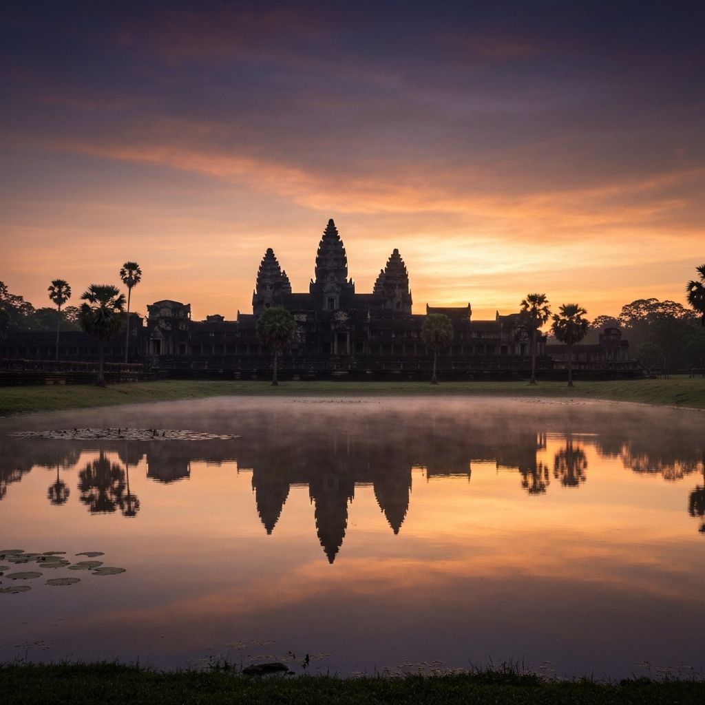 Sunrise at Angkor Wat: Cambodia's Ancient Wonder Awakens